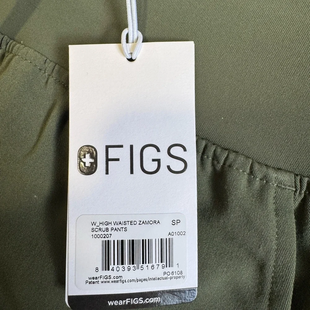 Figs Olive Green Drawstring Jogger Scrub Pants